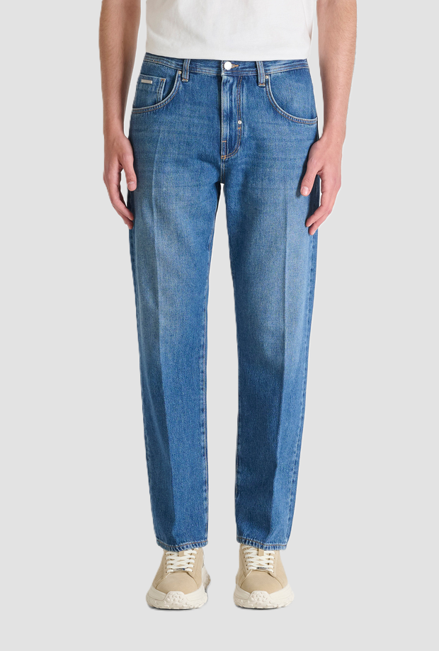 Jeans relaxed fit uomo blu denim 