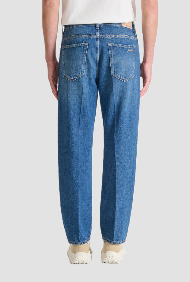 Jeans relaxed fit uomo blu denim 