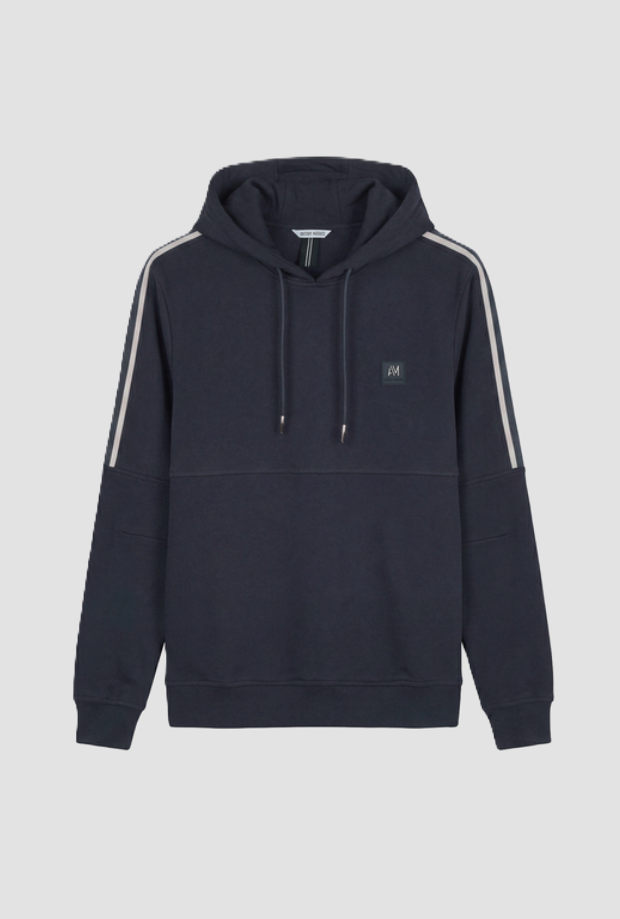 Felpa con cappuccio da uomo blue marine 