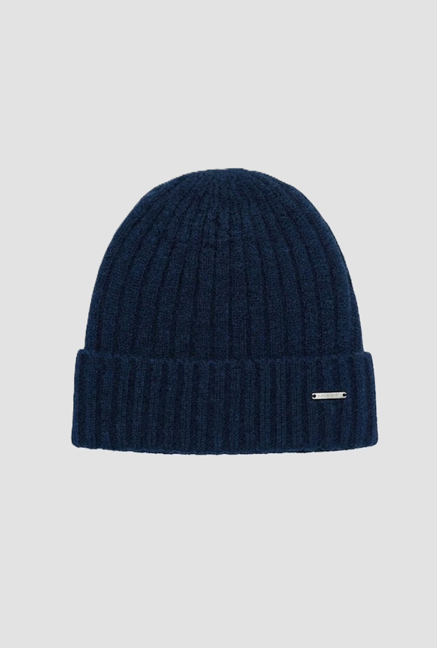 Berretto in misto lana da uomo blu 