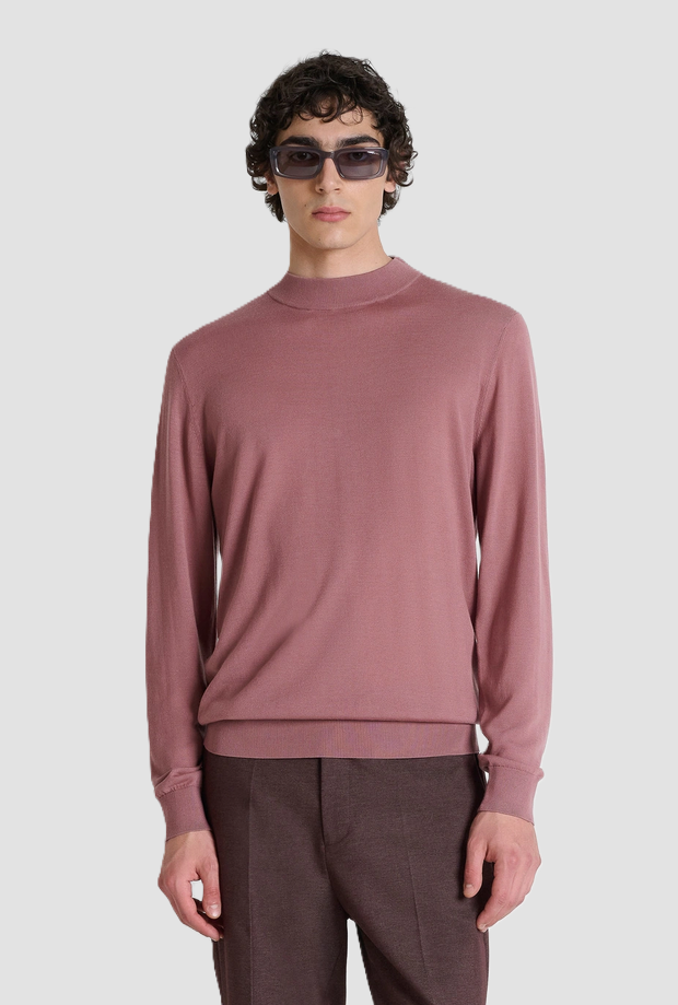 Maglia lupetto da uomo rosa cipolla 