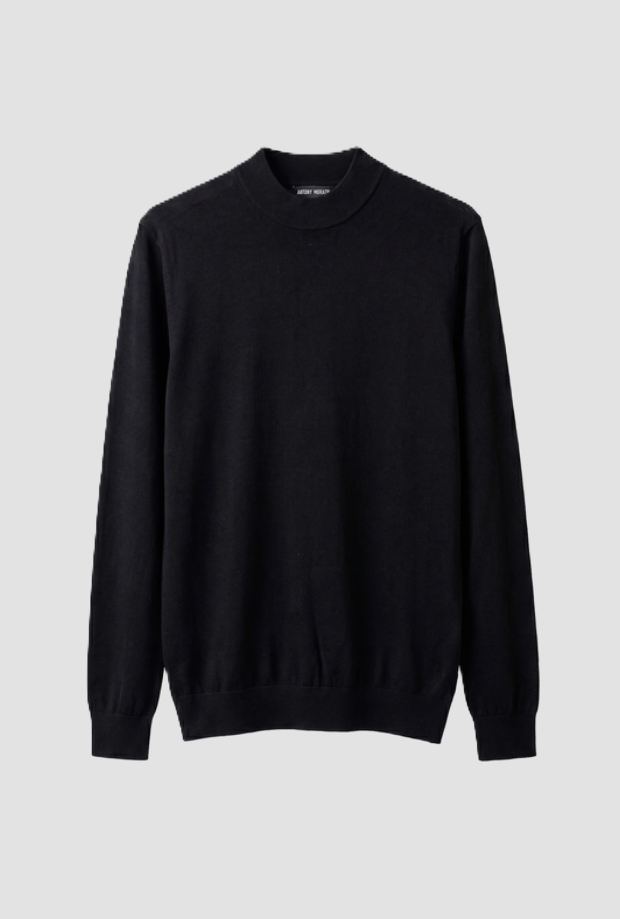 Maglia a lupetto da uomo nero 
