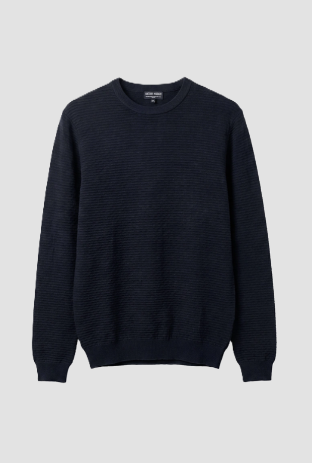 Maglia a costine da uomo blue marine 