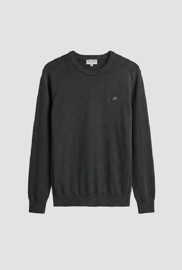 Maglia slim fit con logo da uomo verde foresta 