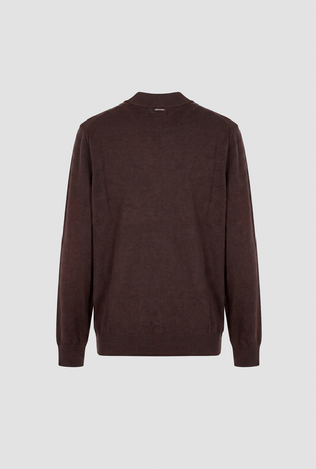 Maglia a lupetto da uomo caffè 
