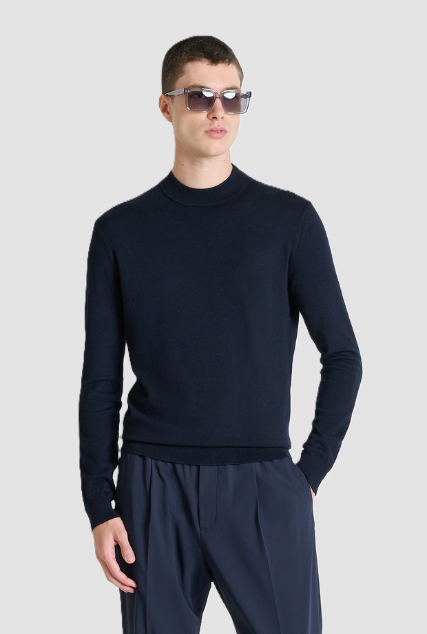 Maglia a lupetto da uomo blue marine 