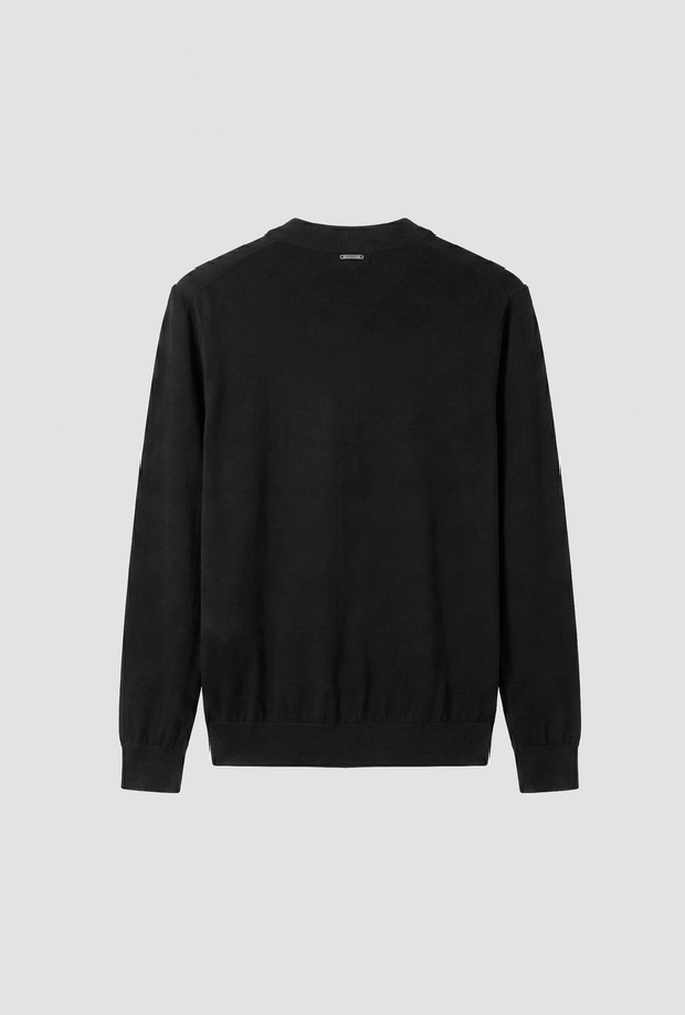 Maglia a lupetto da uomo nero 