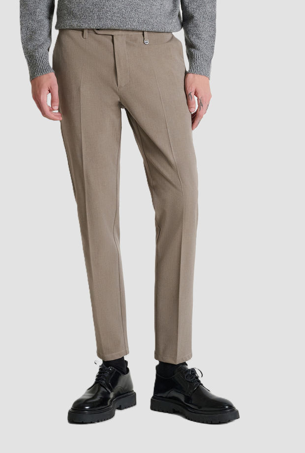 Pantalone Bryan slim fit uomo mastice 