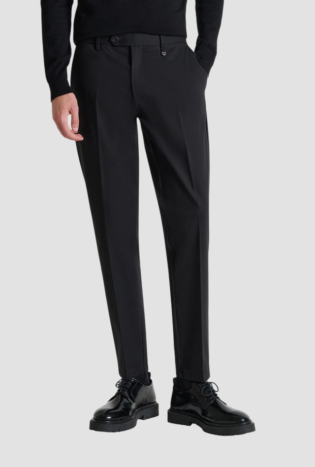 Pantalone Bryan slim fit da uomo nero 
