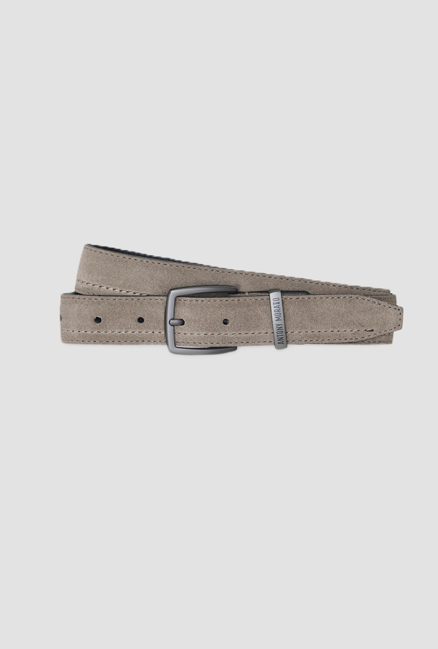 Cintura in camoscio bambino cammello 