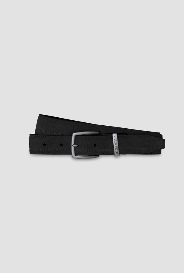 Cintura in camoscio bambino nero 