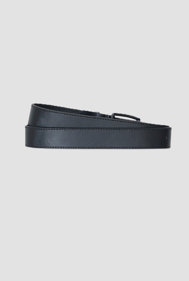 Cintura in pelle da bambino nero 