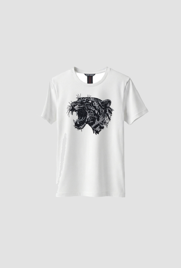T-shirt con stampa da bambino crema 