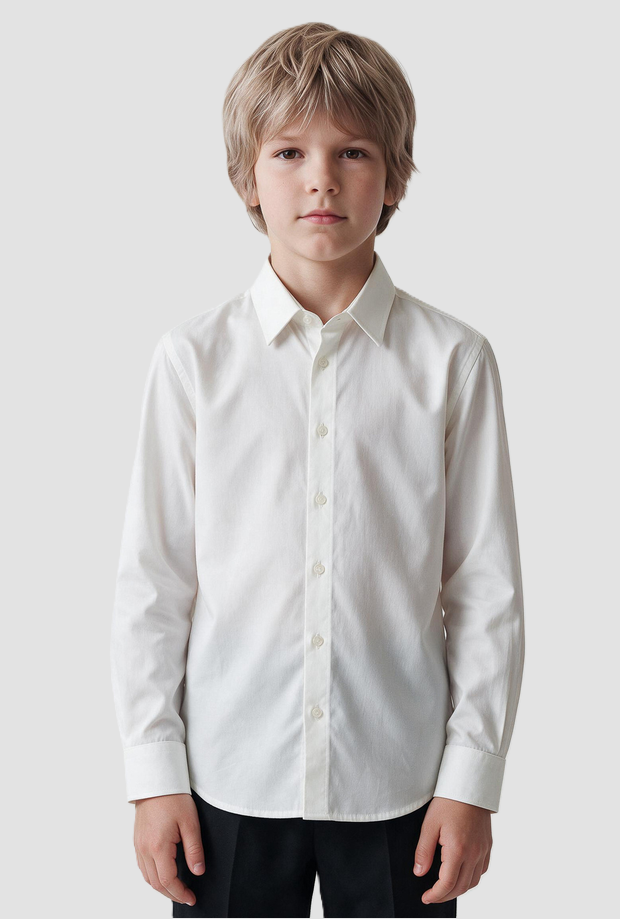 Camicia regular fit da bambino crema 