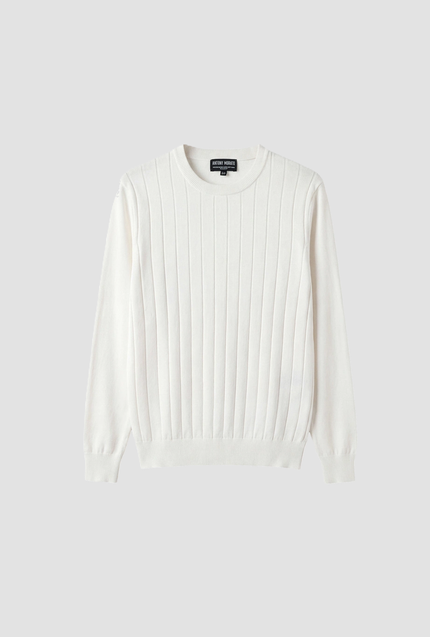 Maglia a coste da bambino crema 