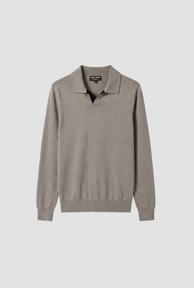 Polo senza bottoni da bambino mastice 