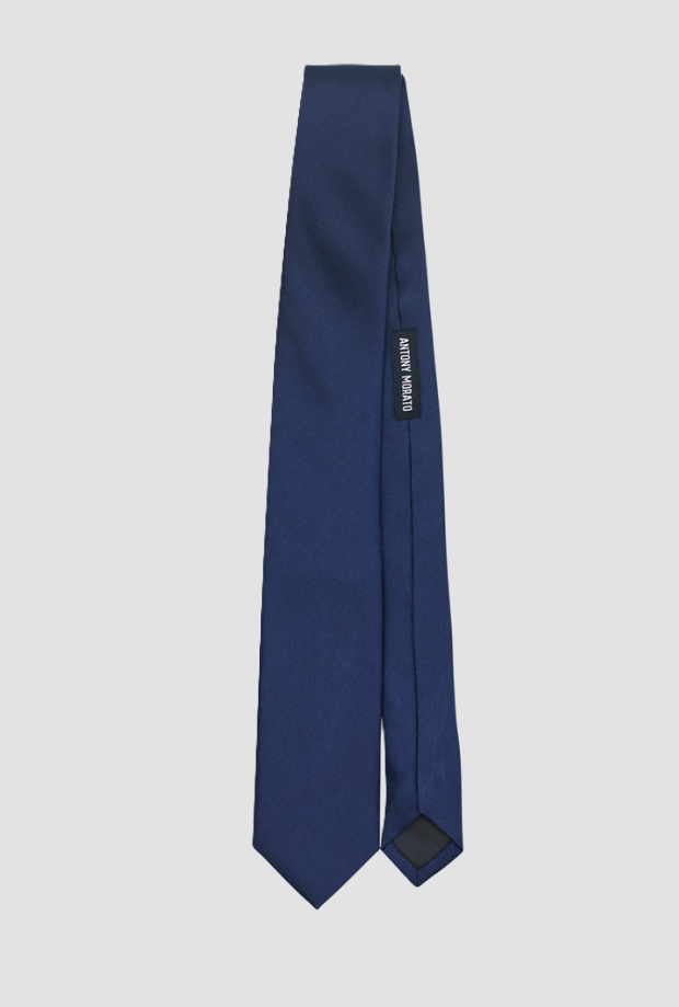 Cravatta in seta da bambino blu 