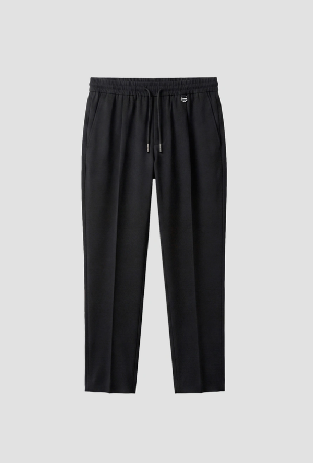 Pantalone in viscosa da bambino nero 