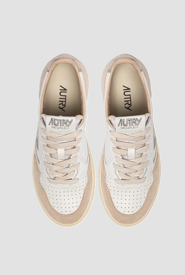 Scarpe Medalist Low donna bianco-oro-beige 