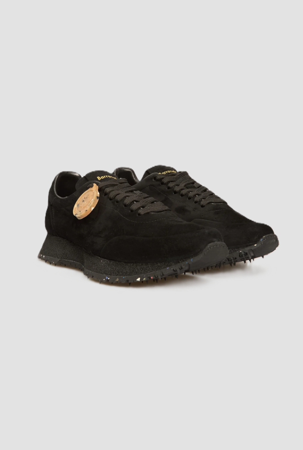 Scarpe in camoscio uomo nero 