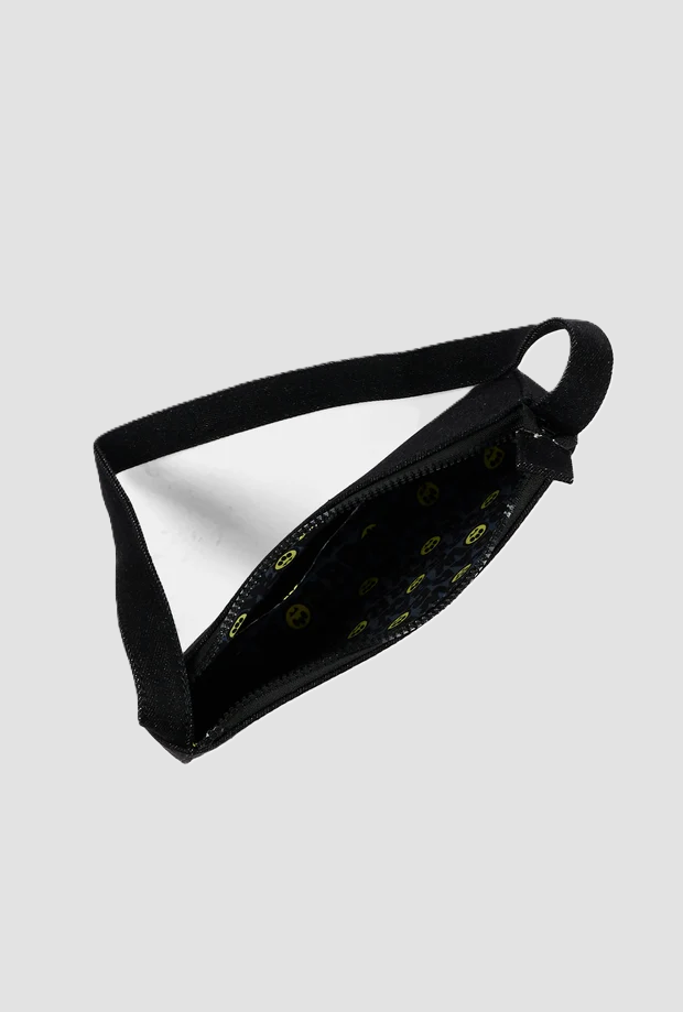 Borsa con strass e logo bambina nero 