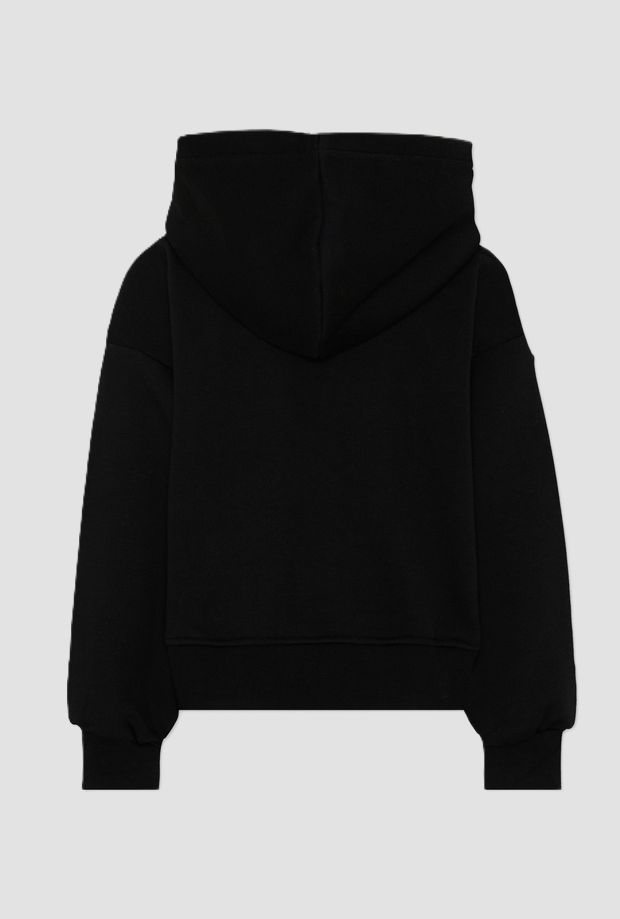 Felpa con logo smile bambina nero 