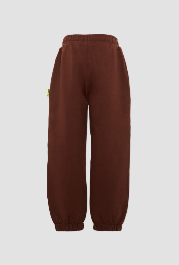 Pantalone con logo bambino marrone 
