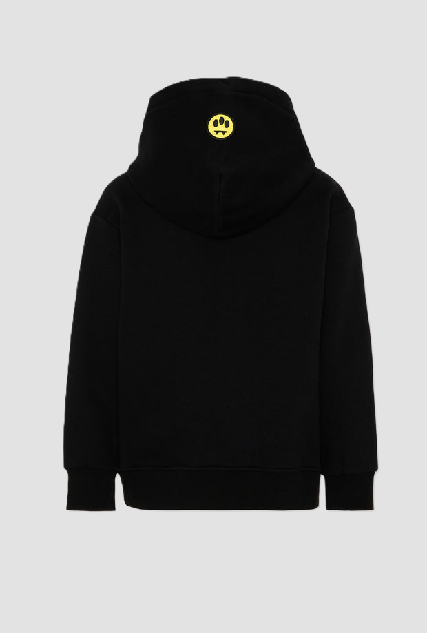 Felpa con cappuccio ed orsetto bambino nero 