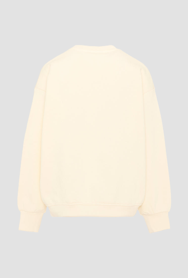 Felpa girocollo maxiprint bambino crema 