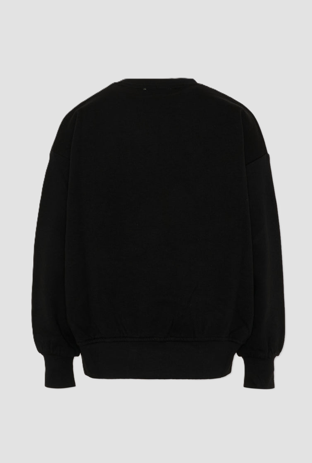 Felpa girocollo maxiprint bambino nero 