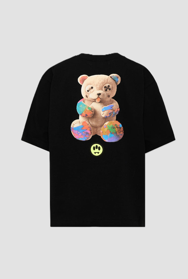 T-shirt con stampa posteriore bambino nero 
