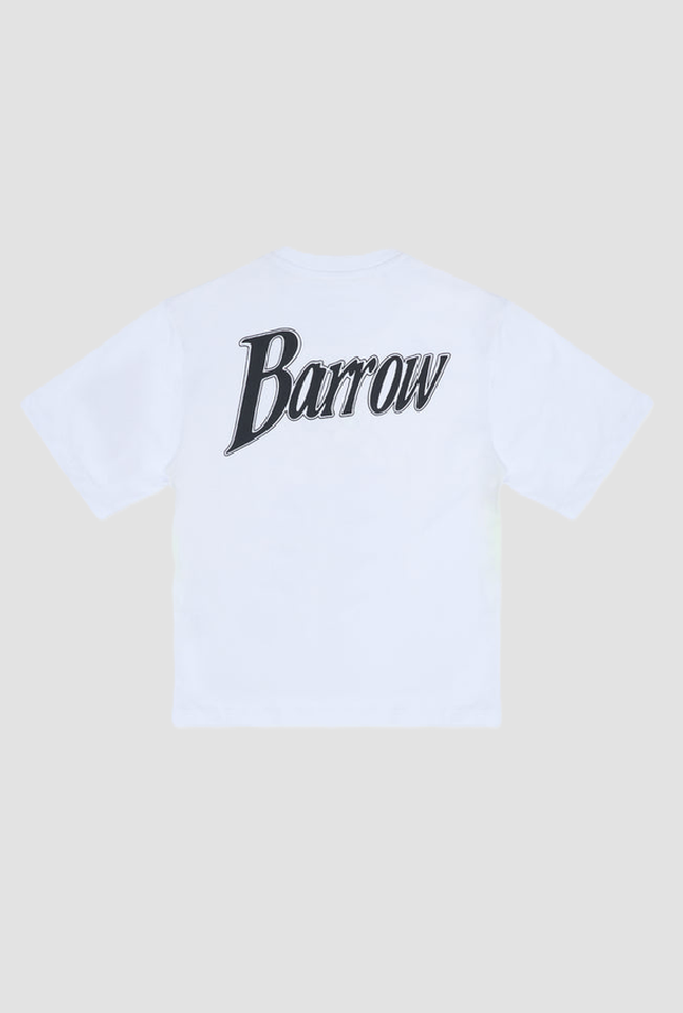 T-shirt con stampa e smile bambino bianco 