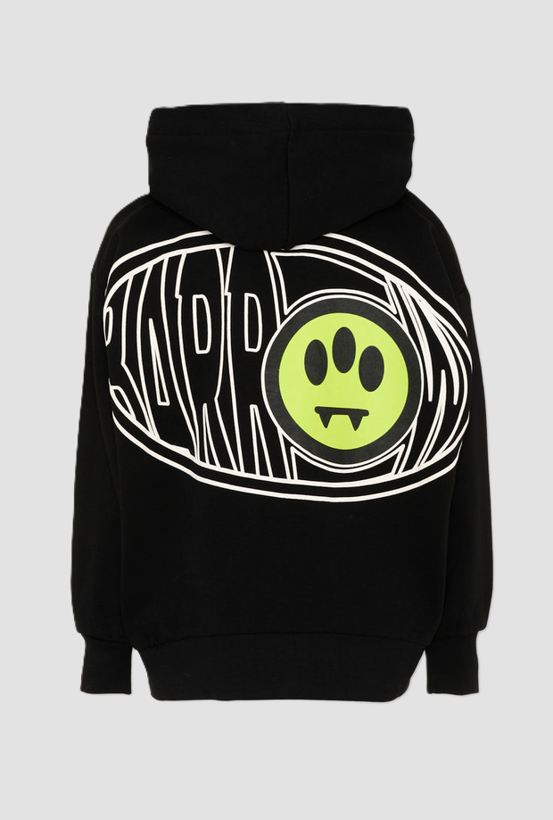 Felpa con cappuccio e zip bambino nero 