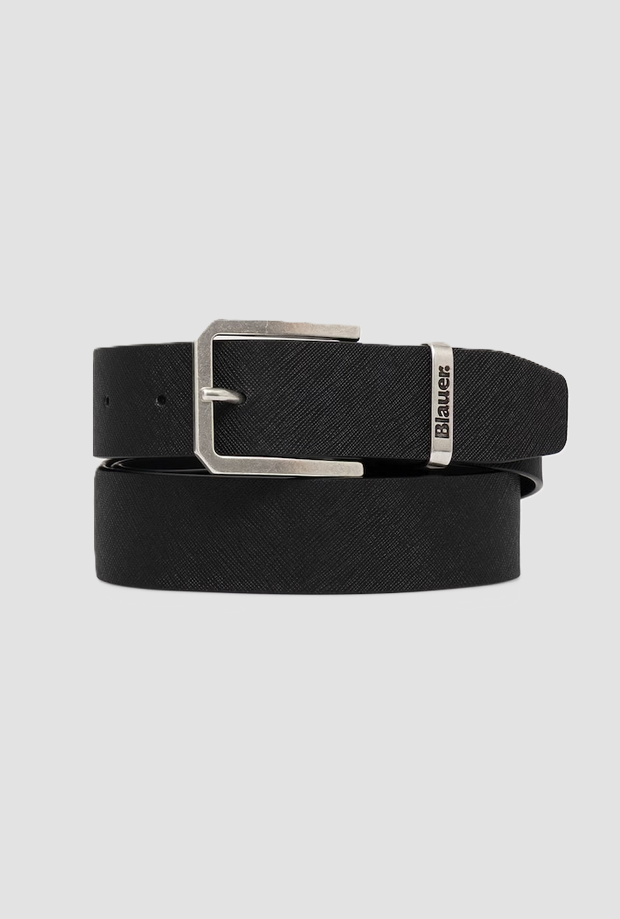Cintura in vera pella da uomo nero 