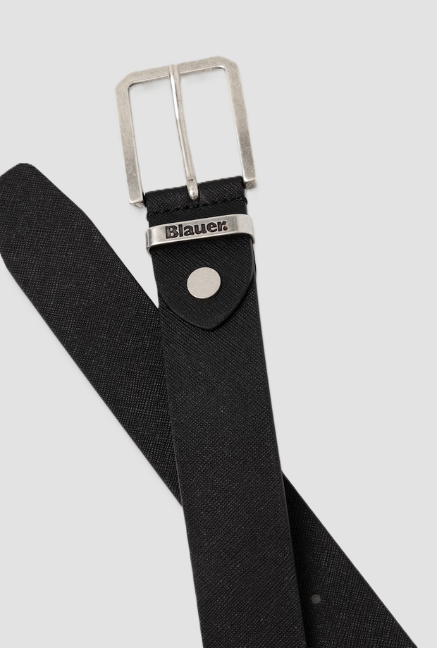 Cintura in vera pella da uomo nero 