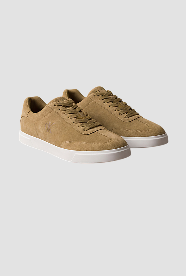 Scarpe in camoscio da uomo beige 