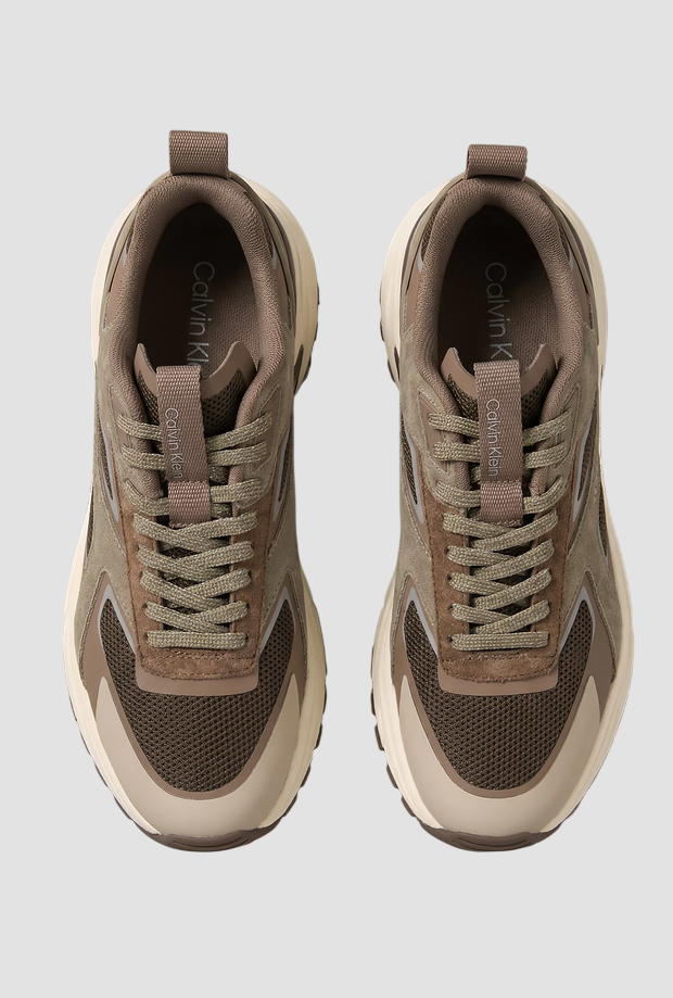 Scarpe running da donna marrone-verde 