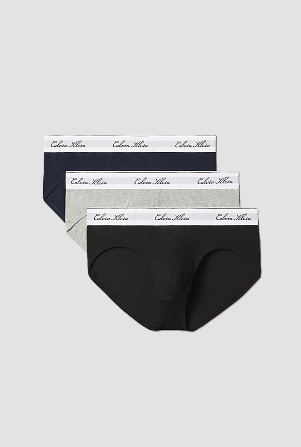 3-pack slip uomo nero-grigio-blue 