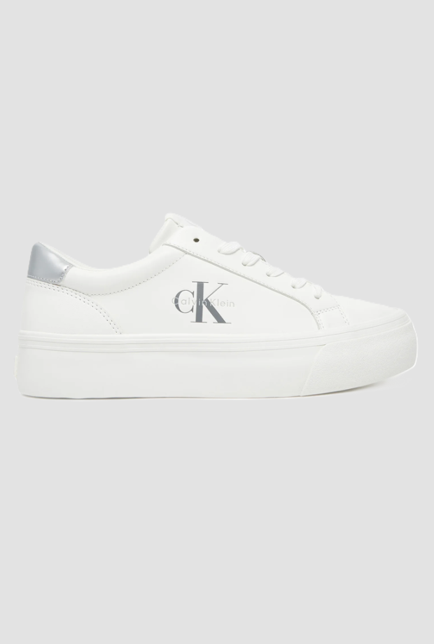 Scarpe con logo donna bianco-silver 