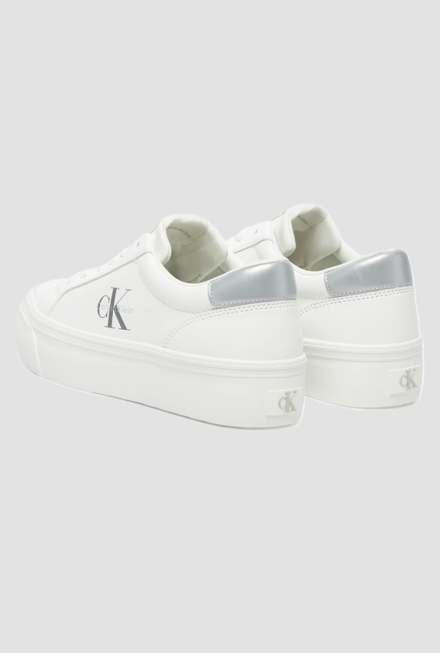 Scarpe con logo donna bianco-silver 
