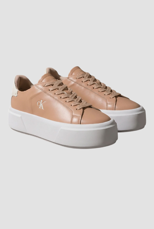 Scarpe con platform donna cipria 