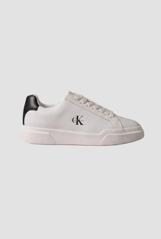 Scarpe in pelle con logo donna bianco 