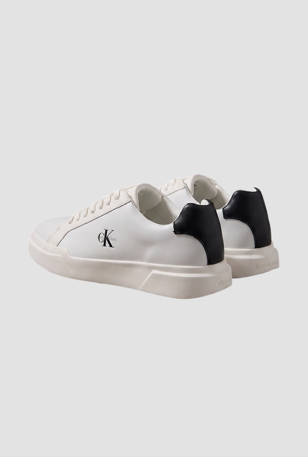 Scarpe in pelle con logo donna bianco 