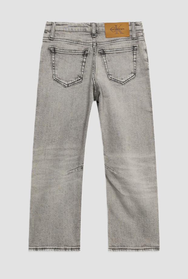Jeans barrel fit da bambina grigio 