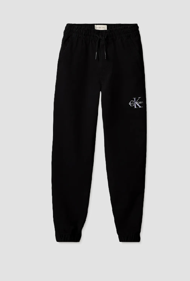 Pantalone tuta bambino con logo nero 
