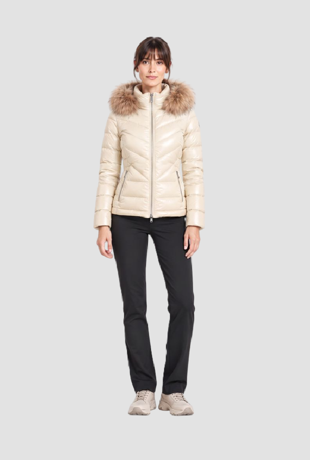 Giubbotto Thea Fur donna bianco 