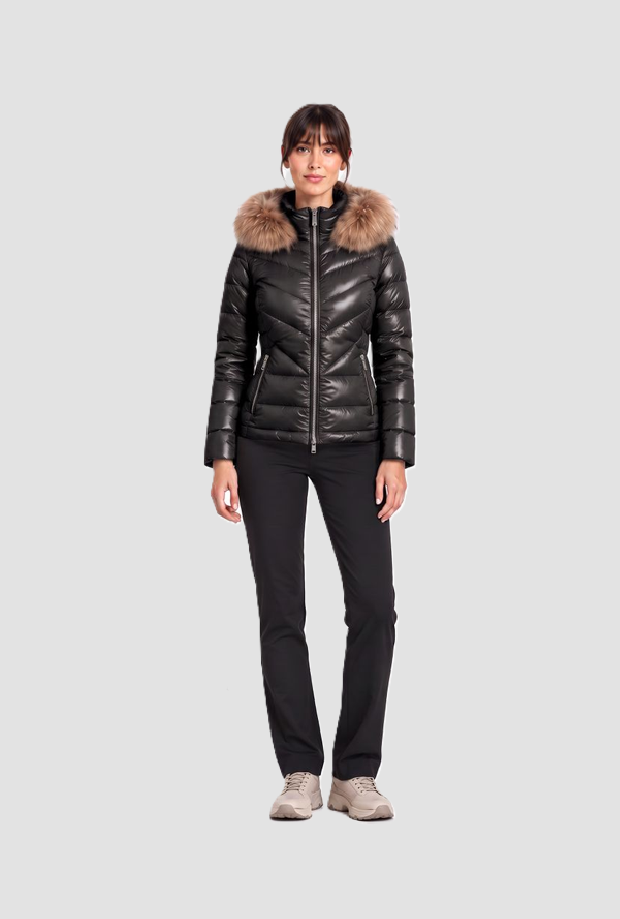 Giubbotto Thea Fur donna nero 