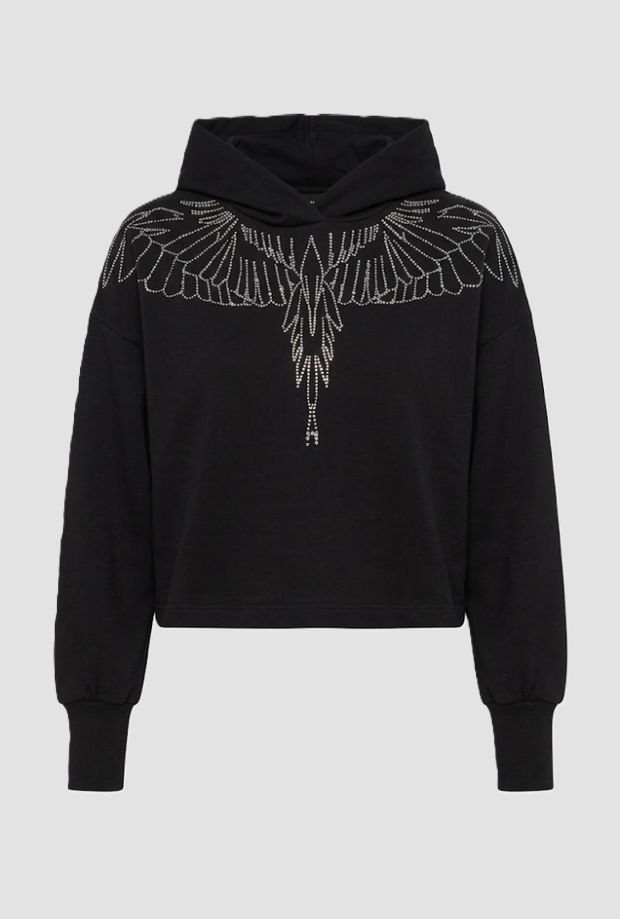 Felpa con cappuccio donna nero 