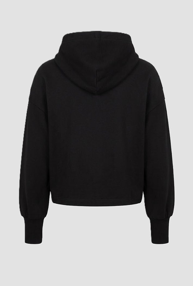 Felpa con cappuccio donna nero 