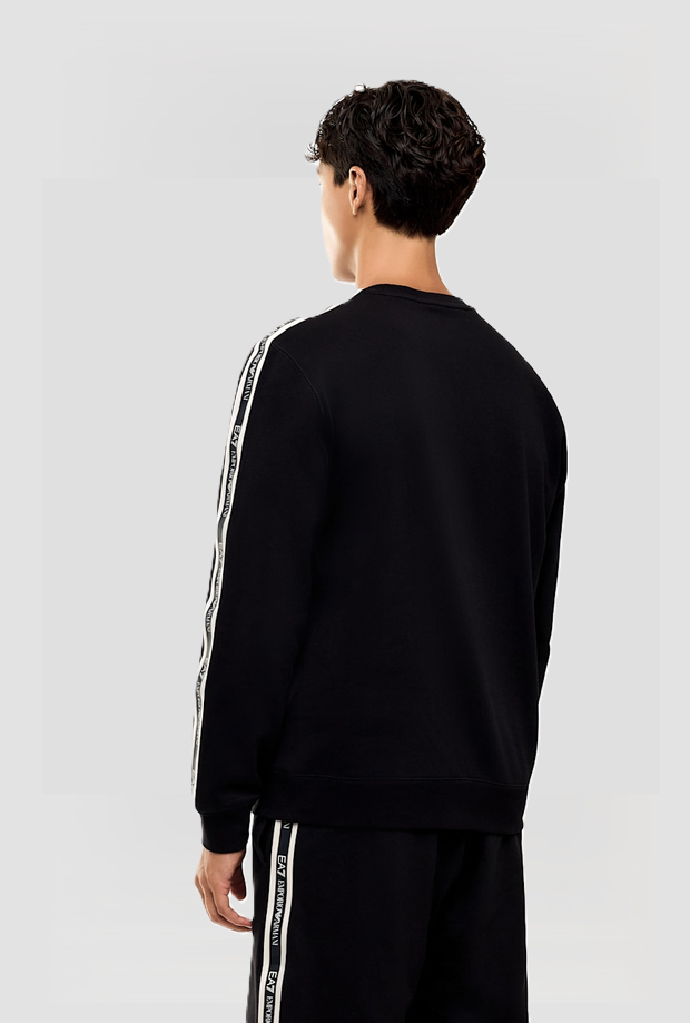 Felpa Logo Series a girocollo da uomo nero 